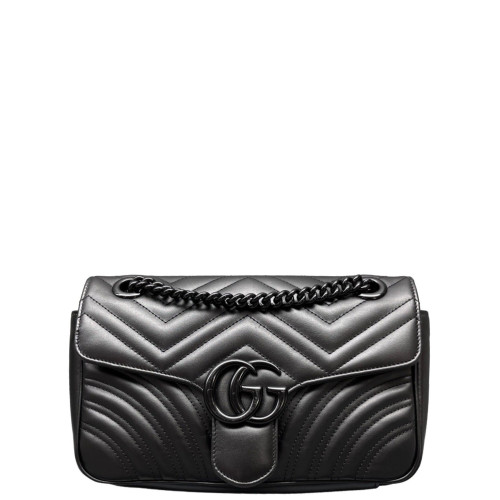 Gucci Small GG Marmont Calfskin Black