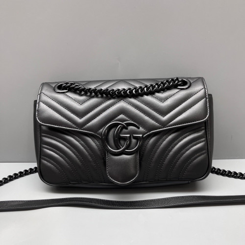 Gucci Small GG Marmont Calfskin Black