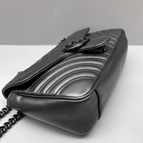 Gucci Small GG Marmont Calfskin Black
