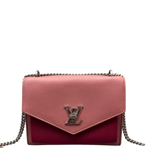 Louis Vuitton Mylockme Chain Bag BB Grained Calfskin Pink