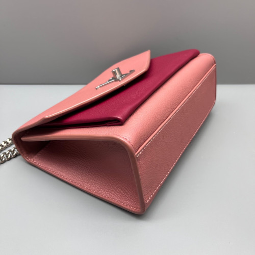 Louis Vuitton Mylockme Chain Bag BB Grained Calfskin Pink