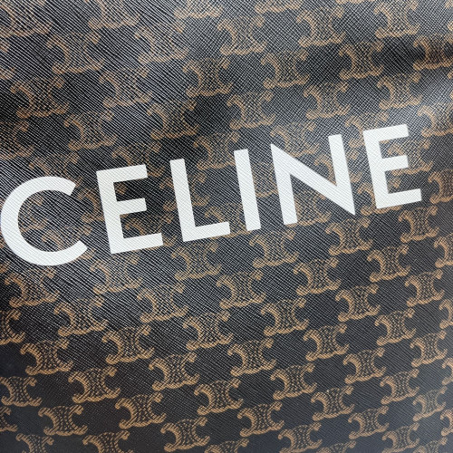 Celine Small Vertical Cabas Triomphe Calfskin Brown Dark Brown Light Brown