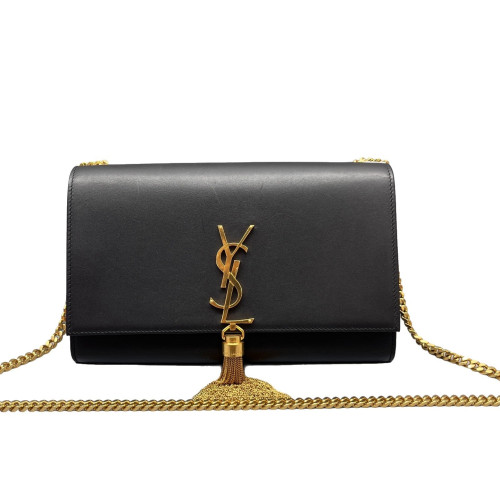 Yves Saint Laurent Medium Kate Crossbody Bag Calfskin Black Yves Saint Laurent Medium Kate Crossbody Bag Calfskin Black