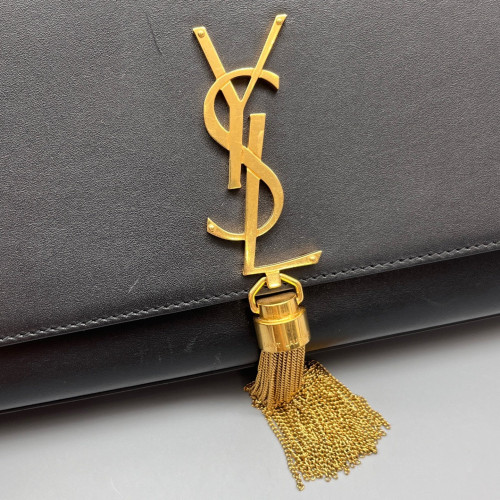 Yves Saint Laurent Medium Kate Crossbody Bag Calfskin Black Yves Saint Laurent Medium Kate Crossbody Bag Calfskin Black