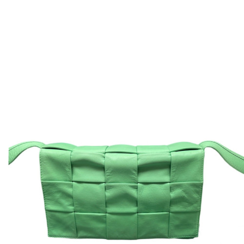 Bottega Veneta Classic Cassette Crossbody Bag Lambskin Intrecciato Nappa Green Bottega Veneta Classic Cassette Crossbody Bag Lambskin Intrecciato Nappa Green