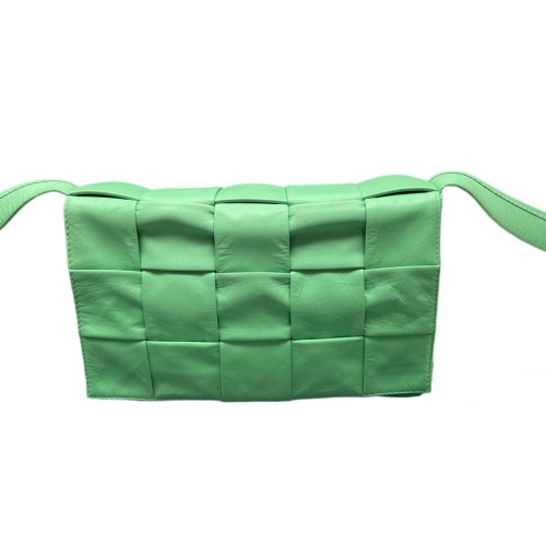 Bottega Veneta Classic Cassette Crossbody Bag Lambskin Intrecciato Nappa Green Bottega Veneta Classic Cassette Crossbody Bag Lambskin Intrecciato Nappa Green
