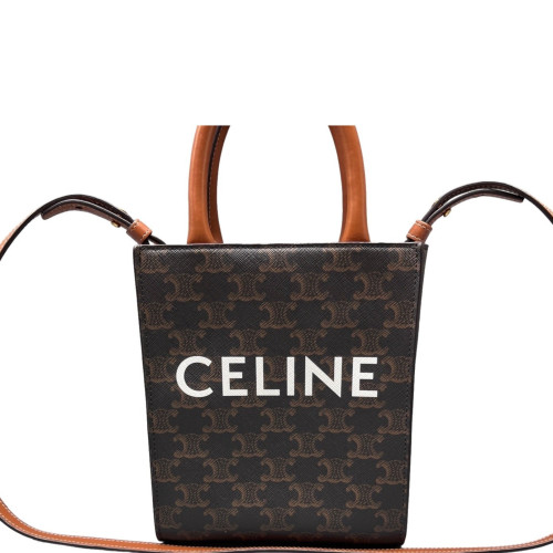 Celine Mini Vertical Cabas Triomphe Brown Black
