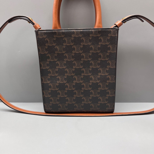 Celine Mini Vertical Cabas Triomphe Brown Black