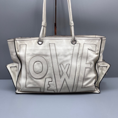 Loewe Tote Bag Calfskin White