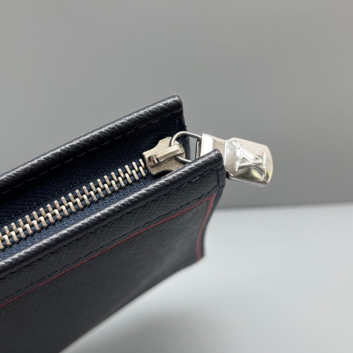 Louis Vuitton Pochette Voyage MM Calfskin Blue Red