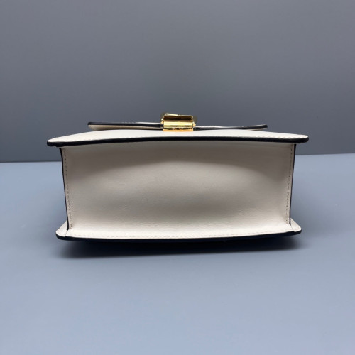 Gucci Mini Sylvie Shoulder Bag Calfskin White