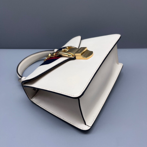 Gucci Mini Sylvie Shoulder Bag Calfskin White