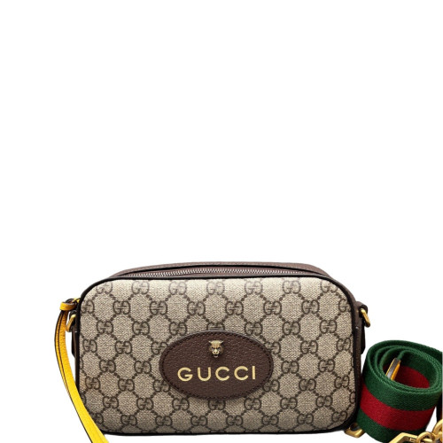 Gucci Neo Vintage Shoulder Bag GG Supreme Monogram Beige Brown Green