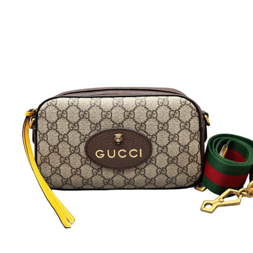 Gucci Neo Vintage Shoulder Bag GG Supreme Monogram Beige Brown Green