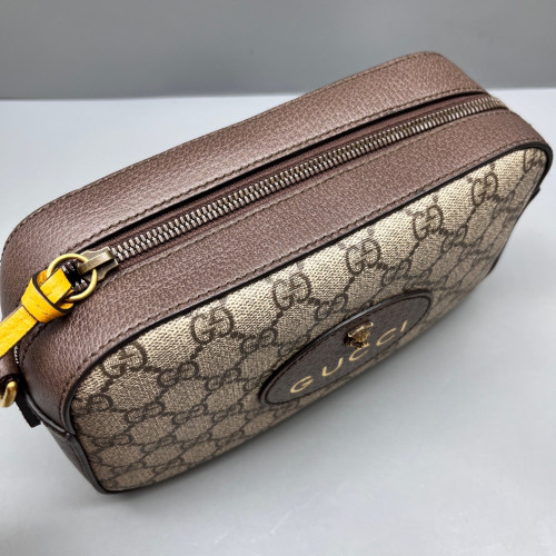 Gucci Neo Vintage Shoulder Bag GG Supreme Monogram Beige Brown Green