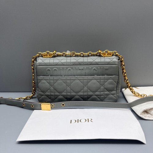 Dior Small Caro Bag Calfskin Grey Dior Small Caro Bag Calfskin Grey