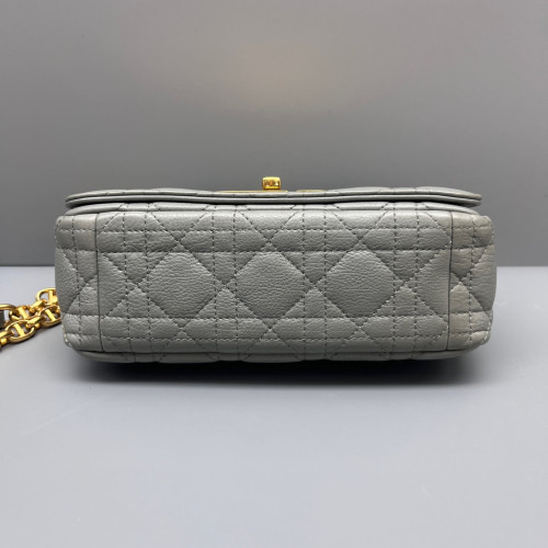 Dior Small Caro Bag Calfskin Grey Dior Small Caro Bag Calfskin Grey