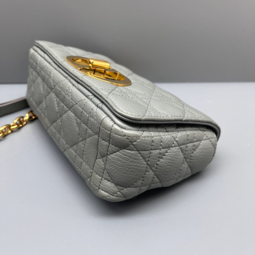 Dior Small Caro Bag Calfskin Grey Dior Small Caro Bag Calfskin Grey