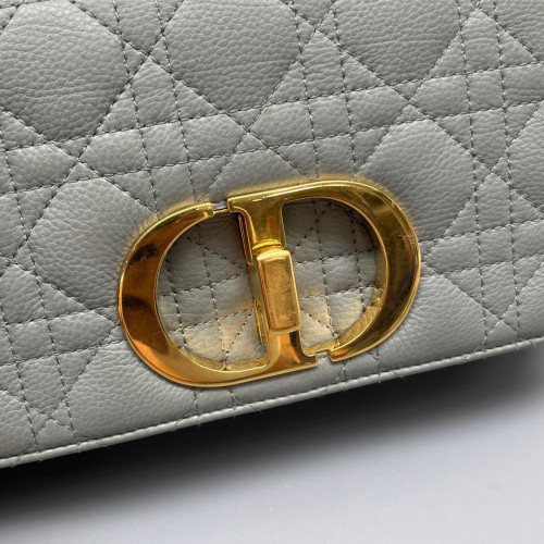 Dior Small Caro Bag Calfskin Grey Dior Small Caro Bag Calfskin Grey