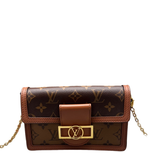 Louis Vuitton Dauphine Chain Wallet Monogram Brown