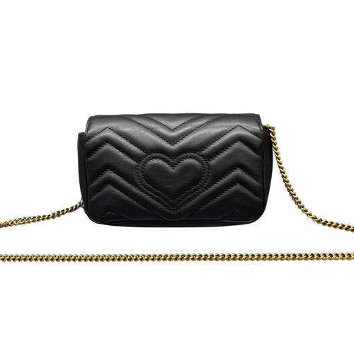 Gucci Super Mini GG Marmont Calfskin Black