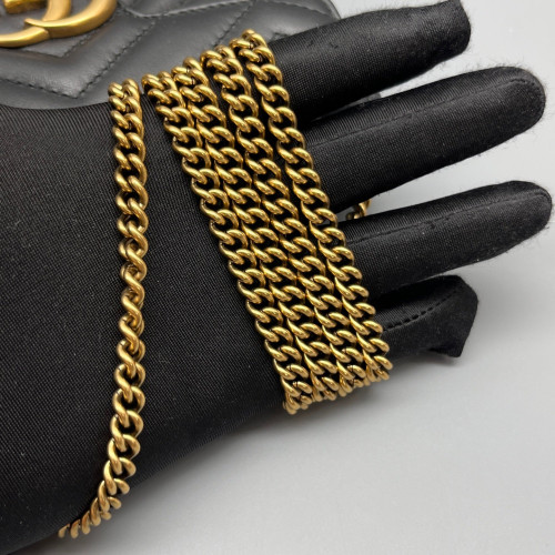 Gucci Super Mini GG Marmont Calfskin Black