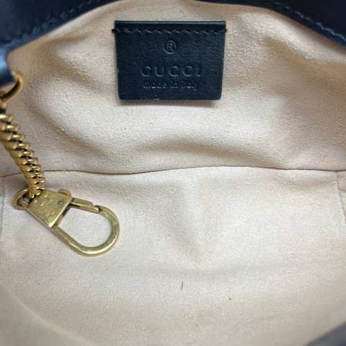 Gucci Super Mini GG Marmont Calfskin Black