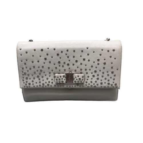 Salvatore Ferragamo Vara Bow Crossbody Bag Calfskin White