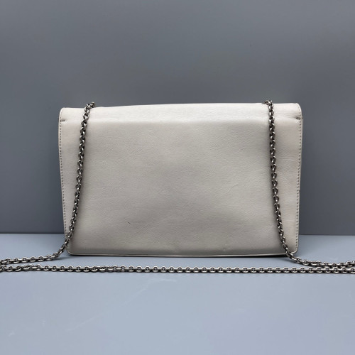 Salvatore Ferragamo Vara Bow Crossbody Bag Calfskin White