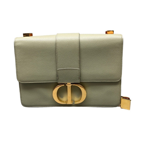 Dior 30 Montaigne Flap Bag Calfskin Light Green