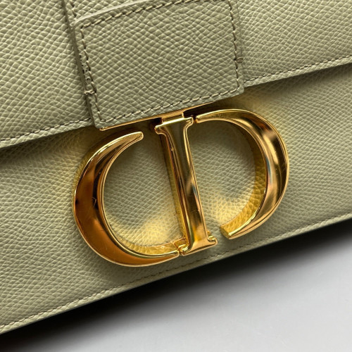 Dior 30 Montaigne Flap Bag Calfskin Light Green