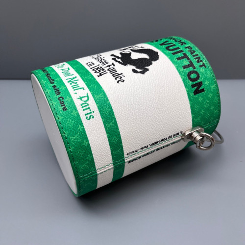 Louis Vuitton Bucket Calfskin Green White