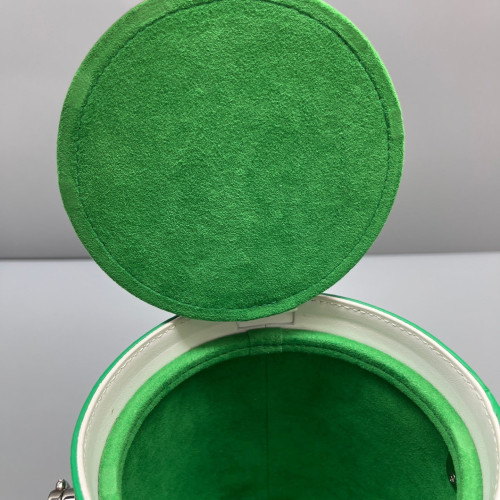 Louis Vuitton Bucket Calfskin Green White