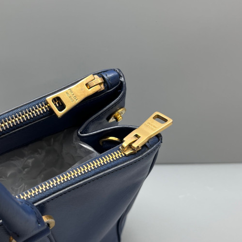 Prada Medium Galleria Double Zip Tote Saffiano Calfskin Dark Blue Prada Medium Galleria Double Zip Tote Saffiano Calfskin Dark Blue