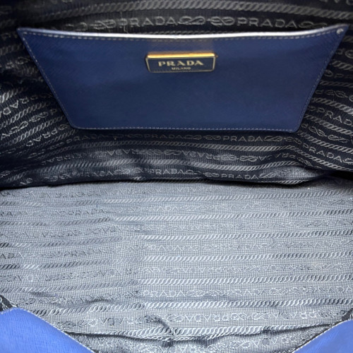 Prada Medium Galleria Double Zip Tote Saffiano Calfskin Dark Blue Prada Medium Galleria Double Zip Tote Saffiano Calfskin Dark Blue
