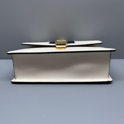 Gucci Small Sylvie Shoulder Bag Calfskin White