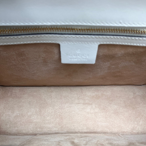 Gucci Small Sylvie Shoulder Bag Calfskin White