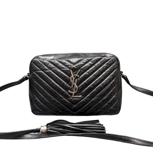 Yves Saint Laurent Camera Case Calfskin Black