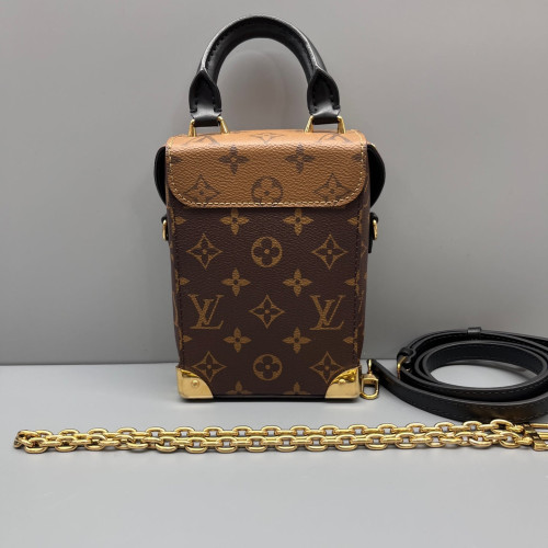 Louis Vuitton Camera Box Reverse Monogram Dark Brown Light Brown