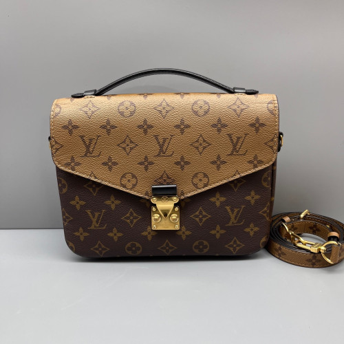 Louis Vuitton Pochette Metis Reverse Monogram Dark Brown Light Brown
