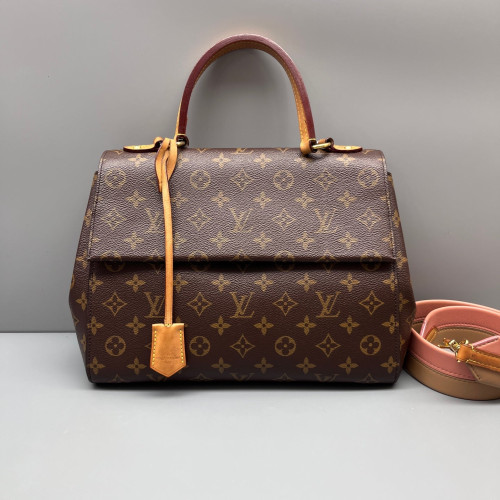 Louis Vuitton Cluny Mm Monogram Dark Brown Light Brown