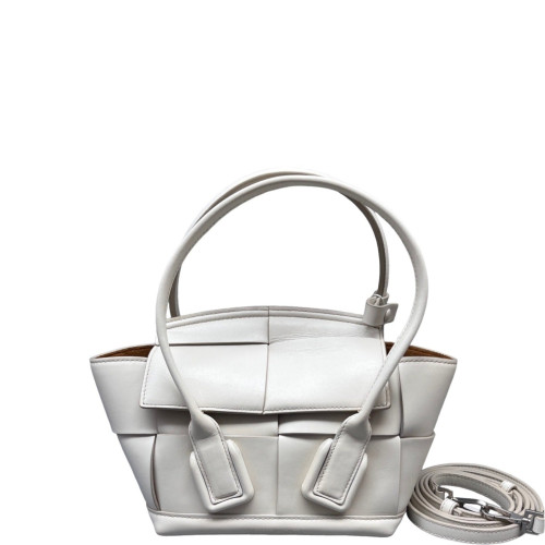 Bottega Veneta Small Arco Calfskin White
