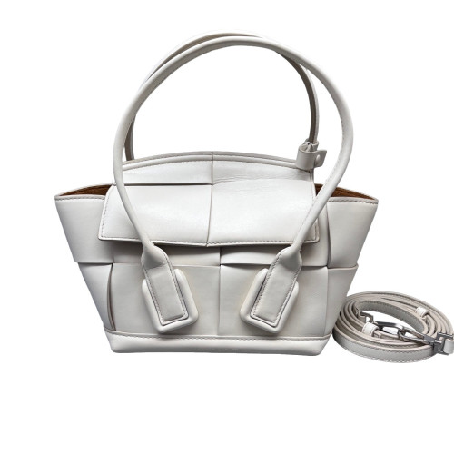 Bottega Veneta Small Arco Calfskin White