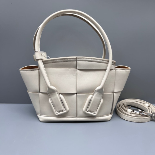 Bottega Veneta Small Arco Calfskin White