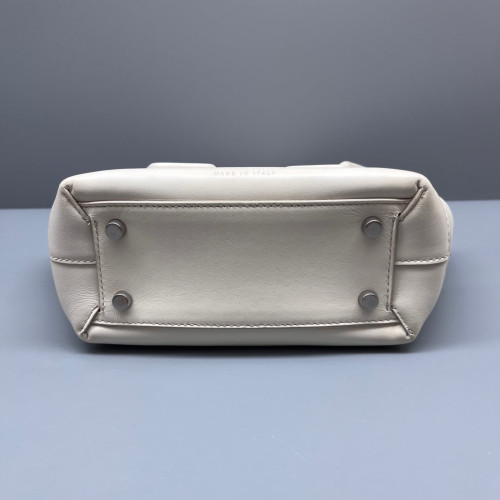 Bottega Veneta Small Arco Calfskin White