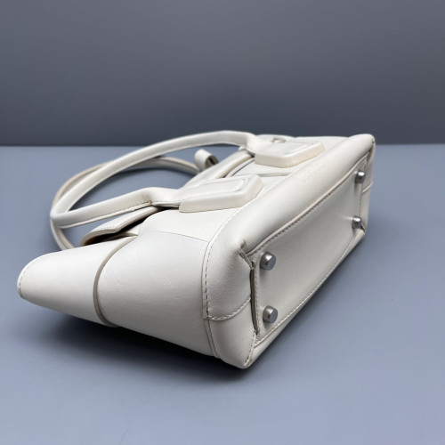 Bottega Veneta Small Arco Calfskin White