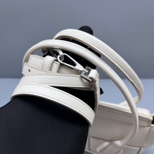 Bottega Veneta Small Arco Calfskin White
