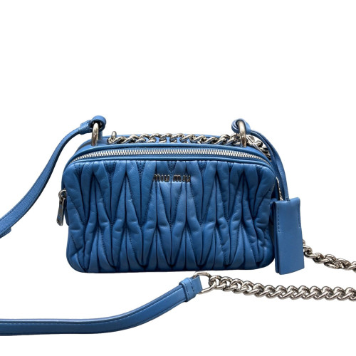 Miu Miu Camera Case Calfskin Light Blue