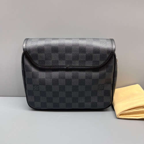 Louis Vuitton Mini Flap Damier Graphite Black Grey