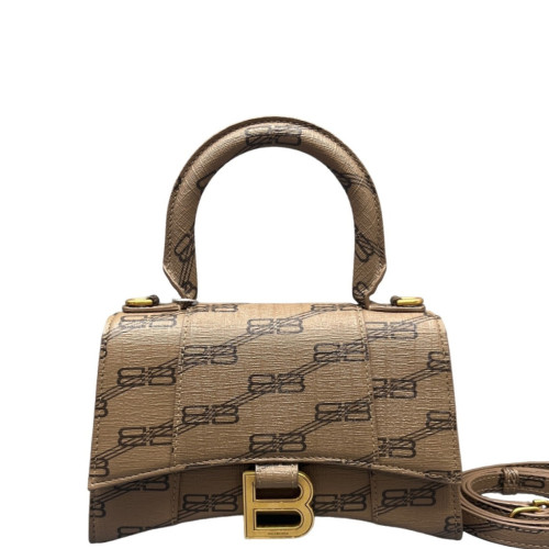 Balenciaga Hourglass Xs Monogram Brown